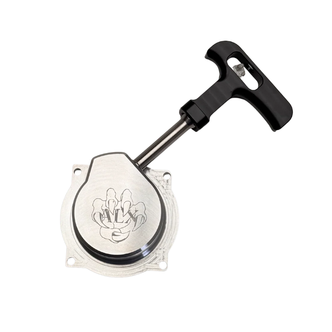 ALX Complete Replacement Pull starter with angled handle (RAW SILVER)