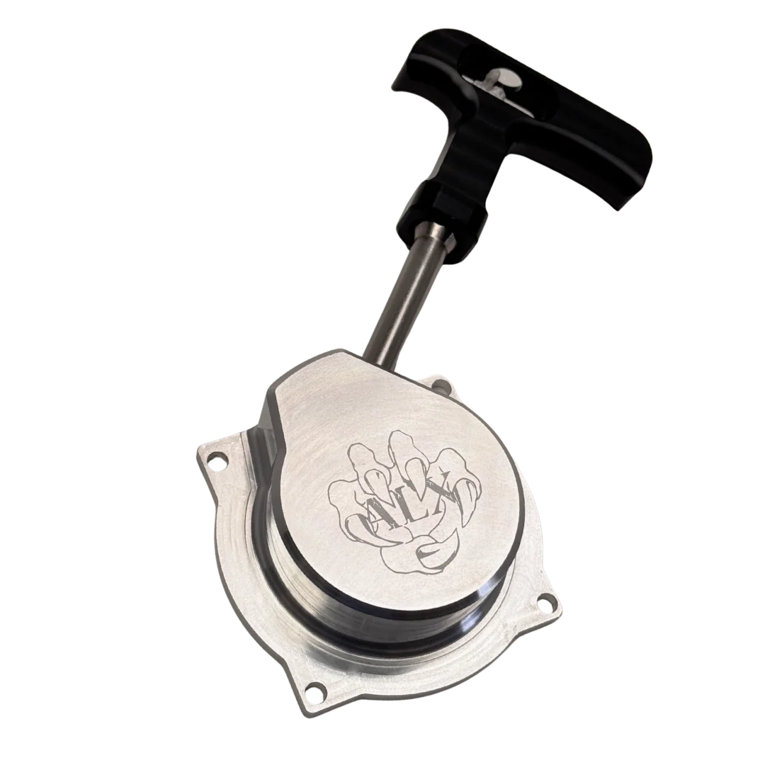 ALX Complete Replacement Pull starter with angled handle (RAW SILVER) - Image 2