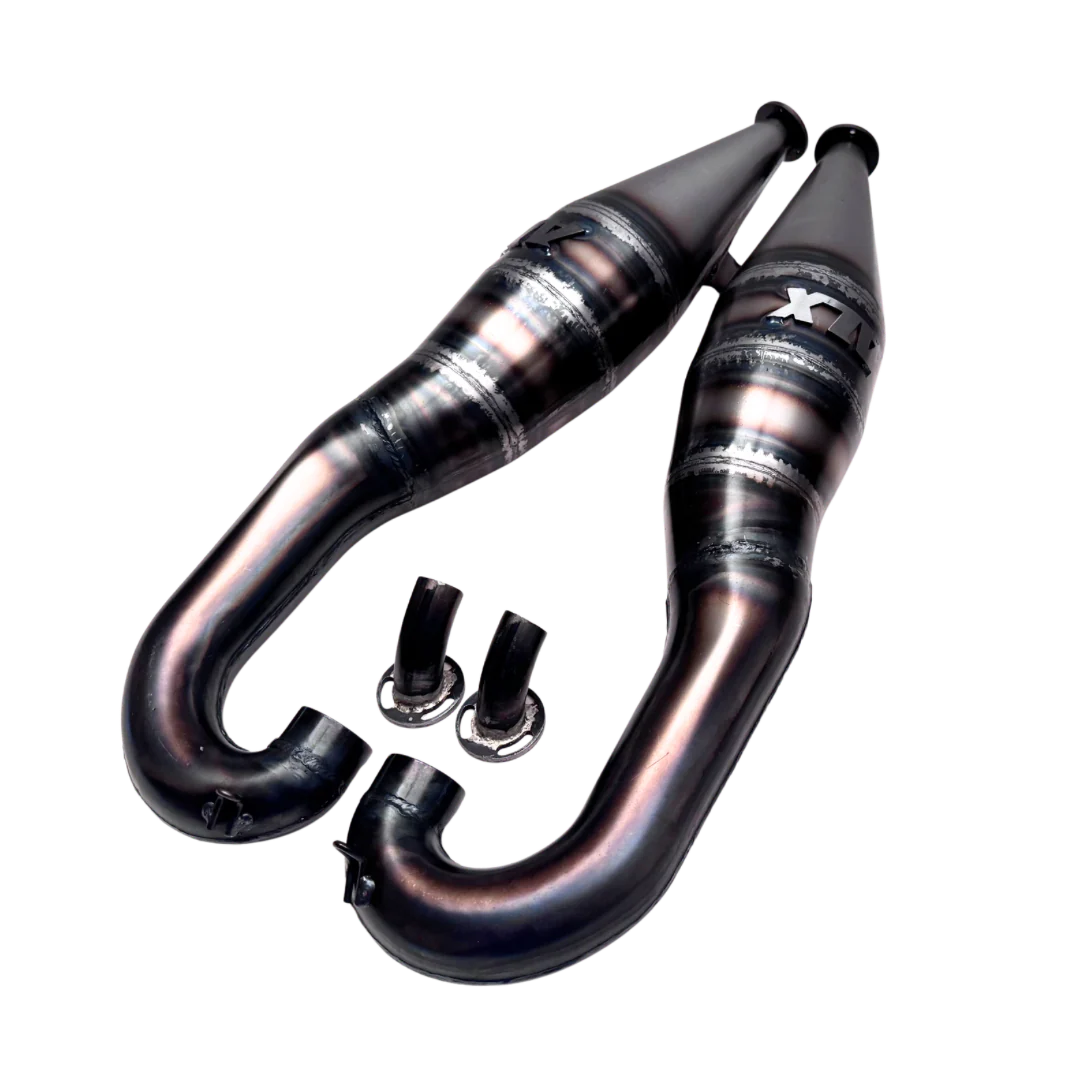 ALX 80-100cc Custom Baja Twin Exhaust Pipes - Image 4