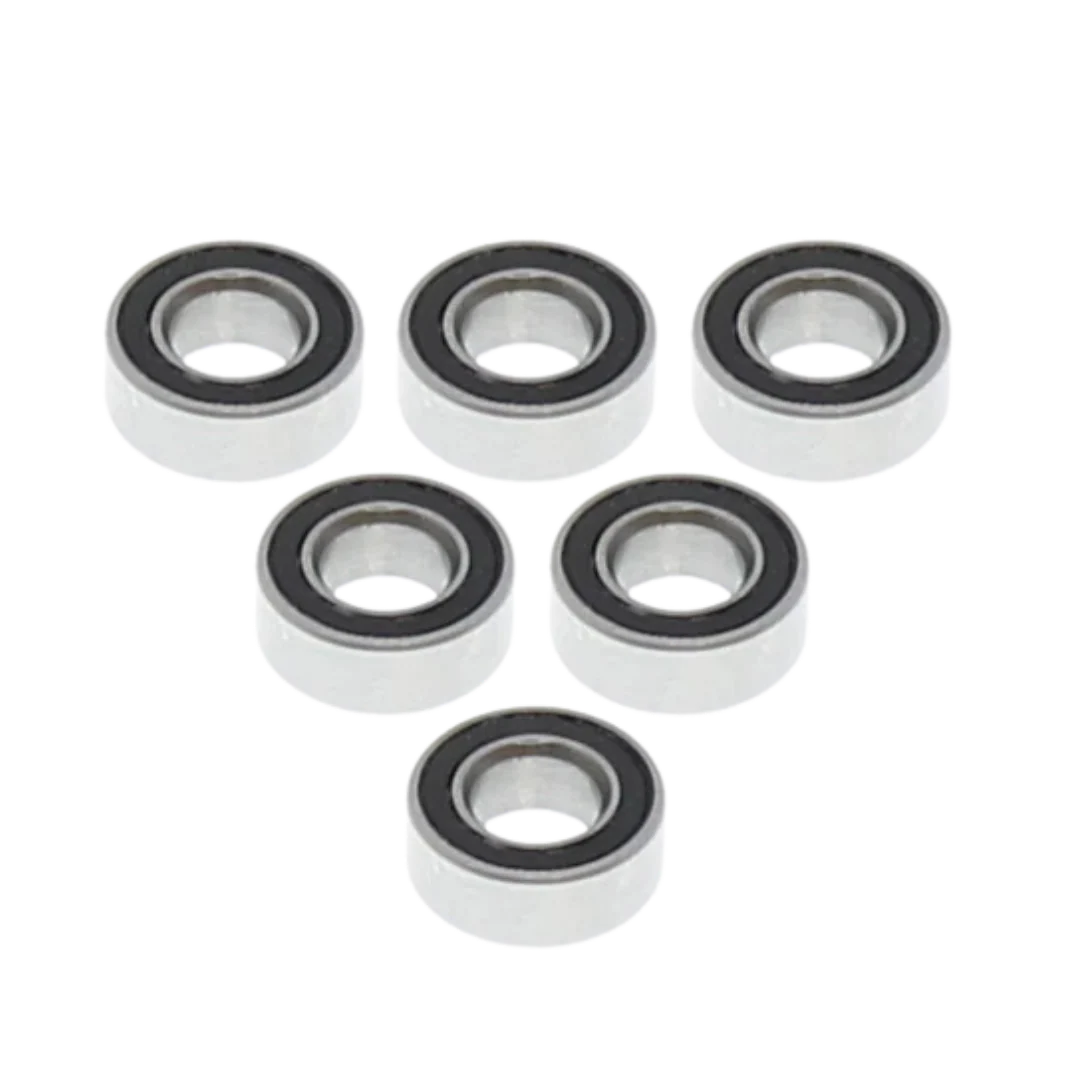Ascent 18 4x8x3mm Rubber Sealed Ball Bearings (6pcs) [RER11371]