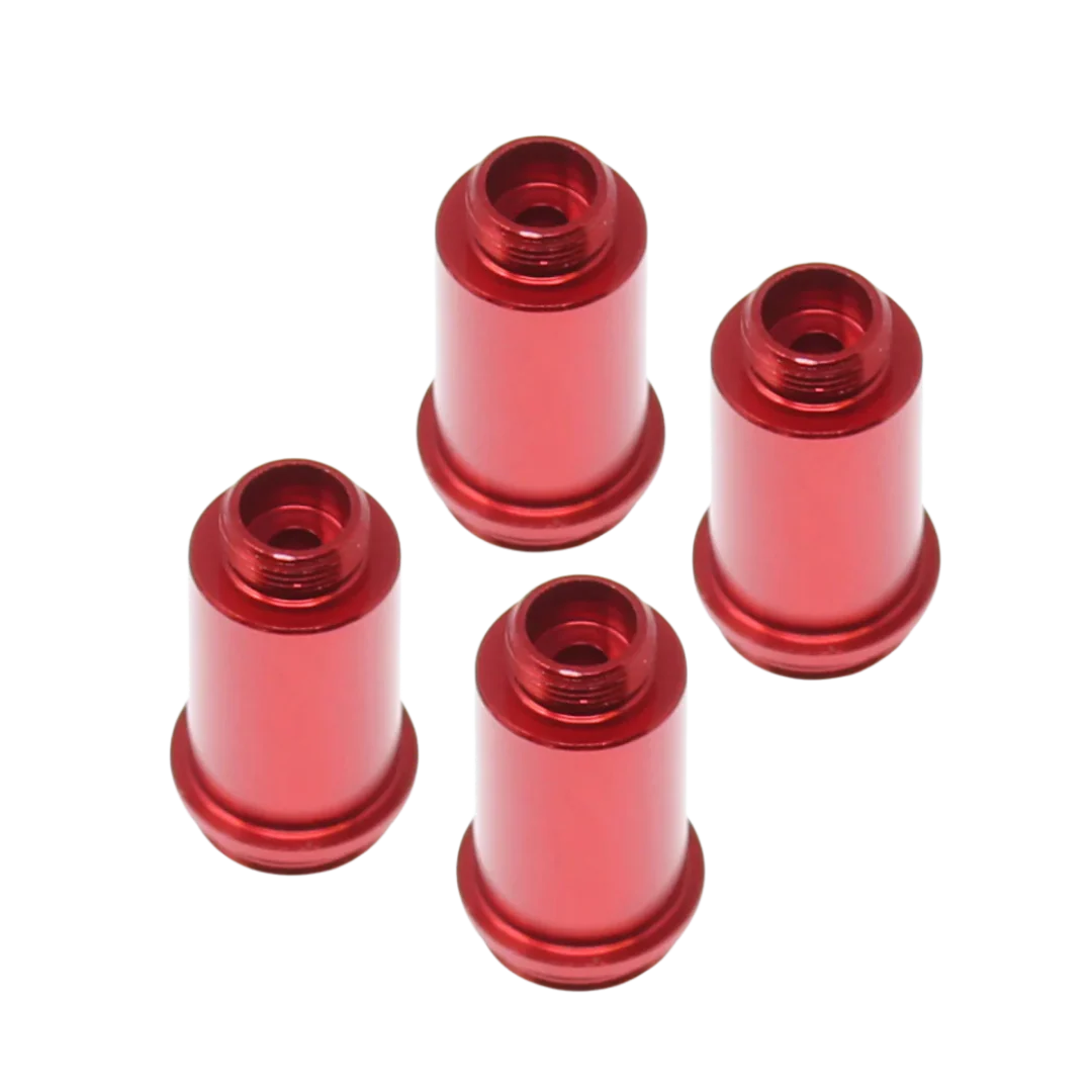 Ascent 18 Aluminum Shock Bodies Red (4pcs) [RER30381]