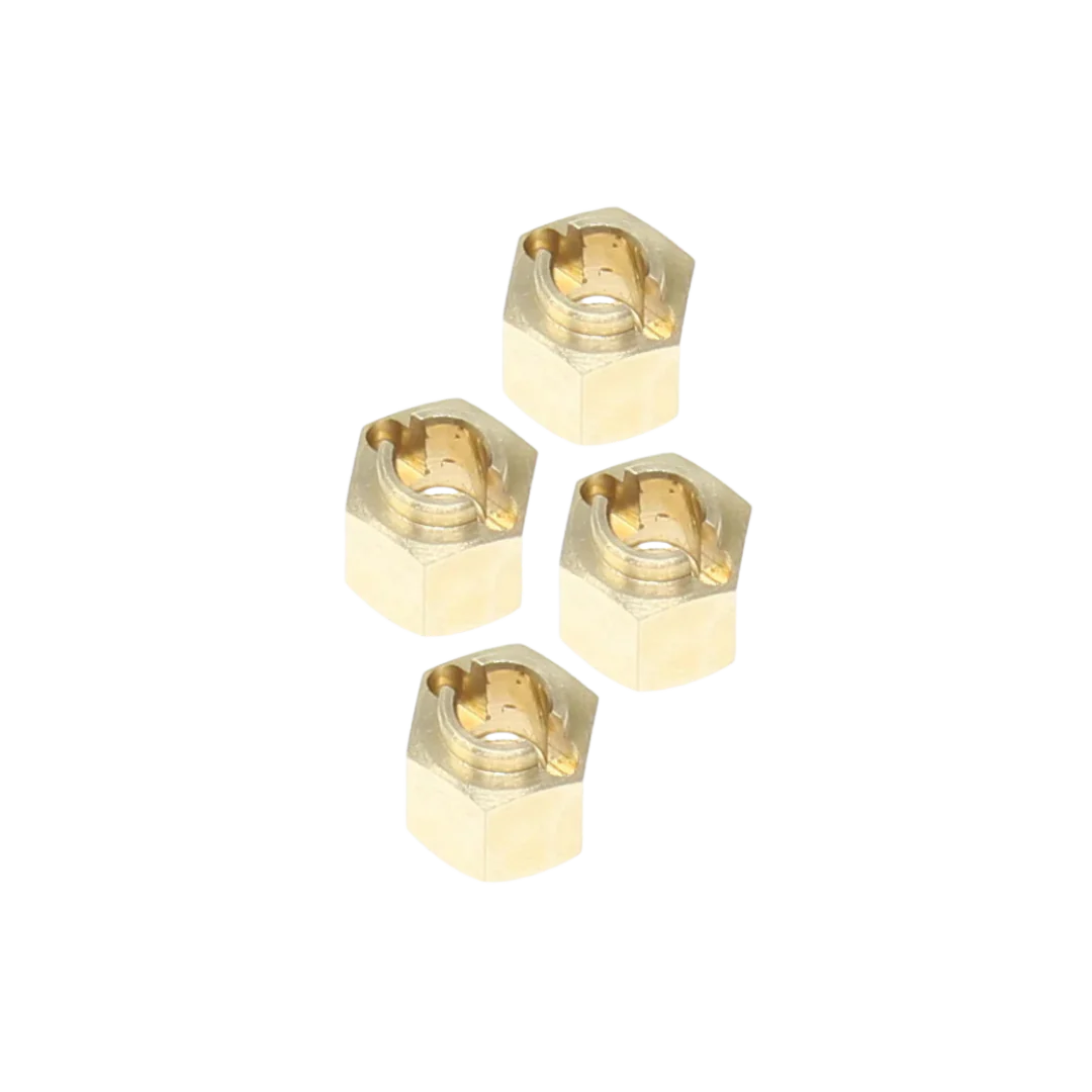 Ascent 18 Brass Wheel Hexes (4pcs) [RER30380]