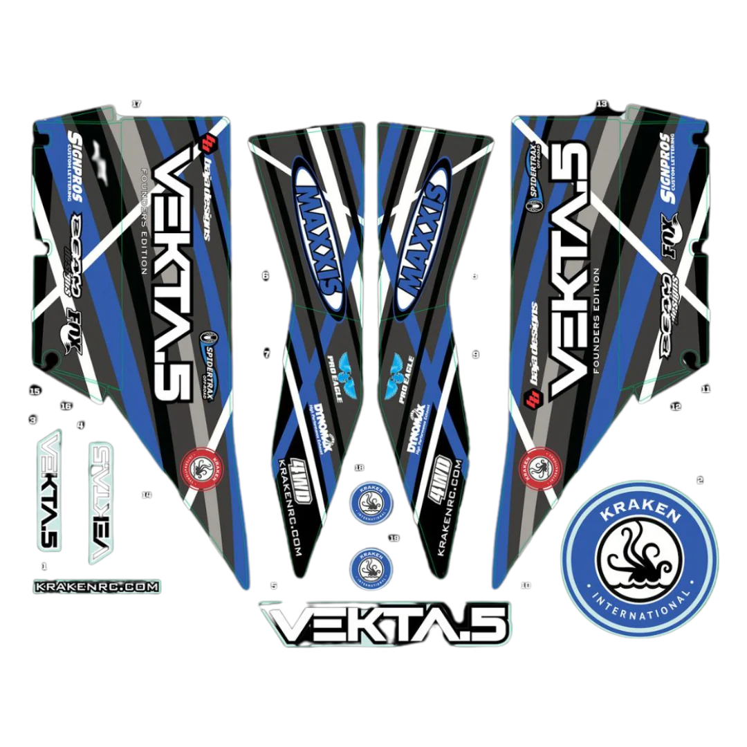 Kraken VEKTA.5 V3 Gas Edition (Blue/Grey) Wrap [KV3611]