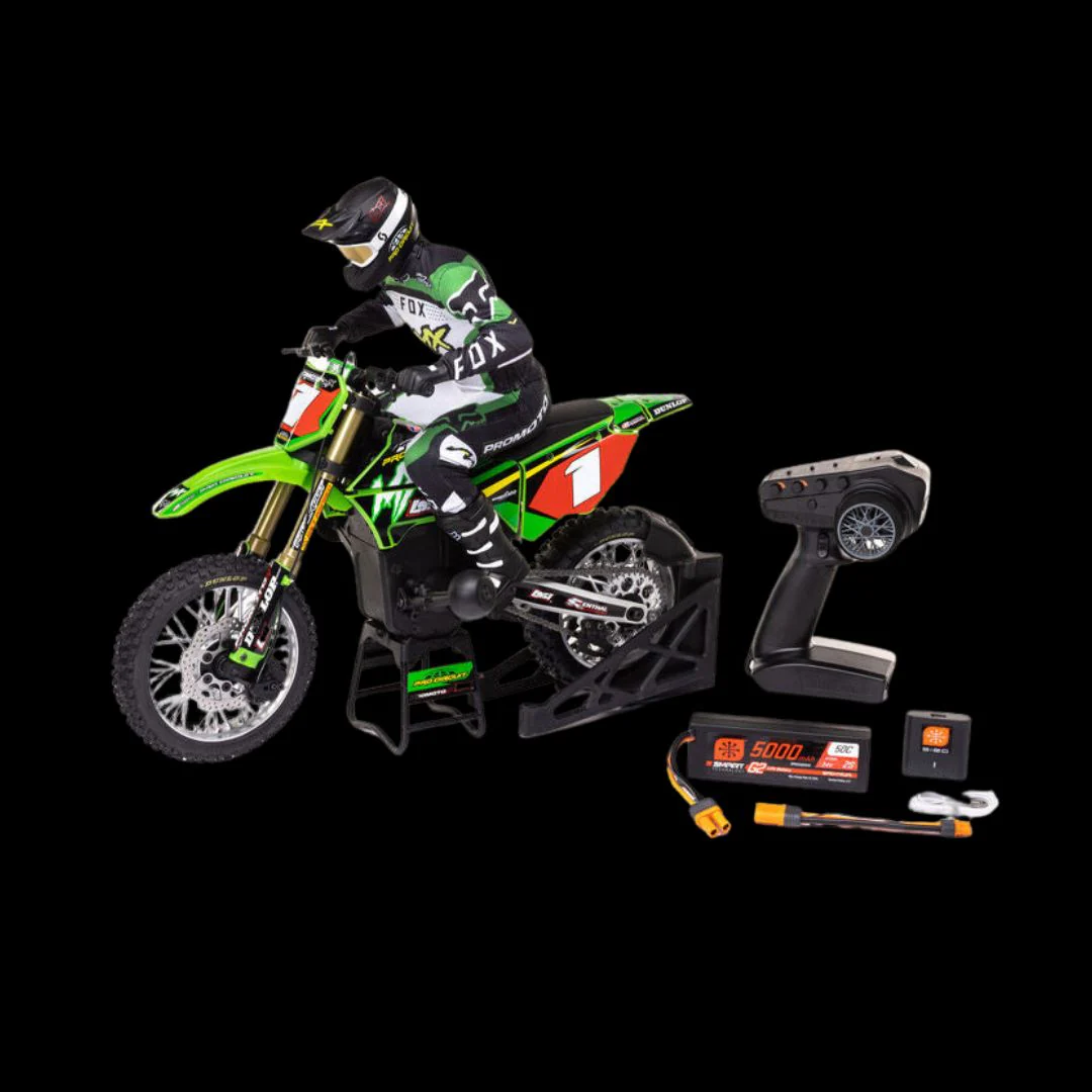 LOSI 1/4 Promoto-MX Motorcycle RTR with Battery and Charger, Pro Circuit - Image 2