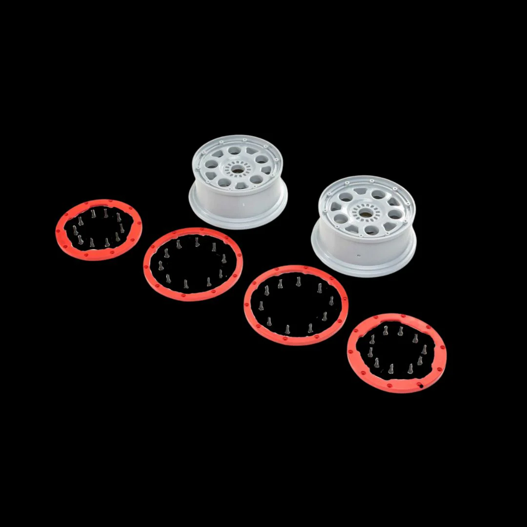 DBXL Silver wheels with colored bead lock rings (2) - Image 2