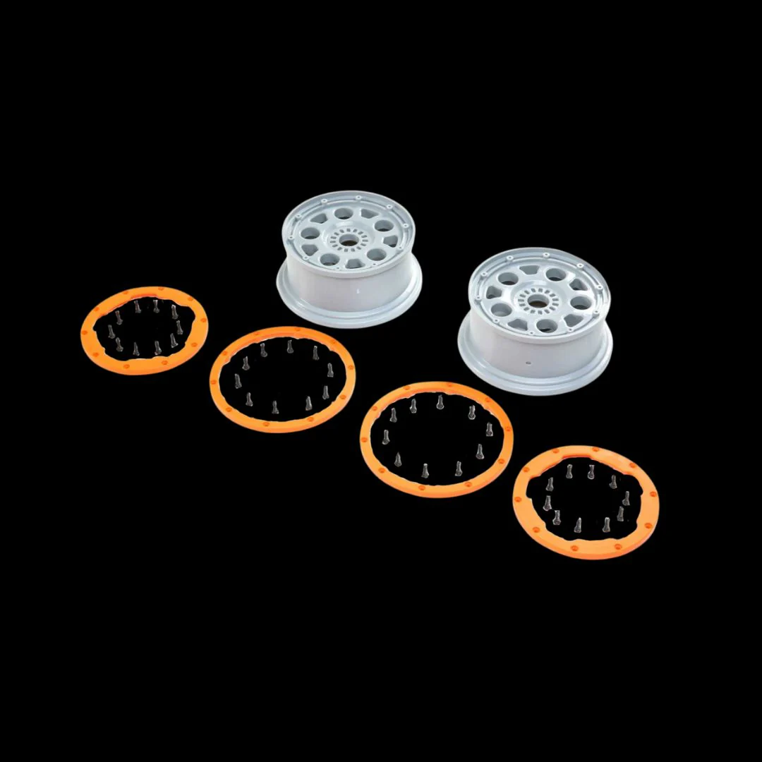 DBXL Silver wheels with colored bead lock rings (2) - Image 3
