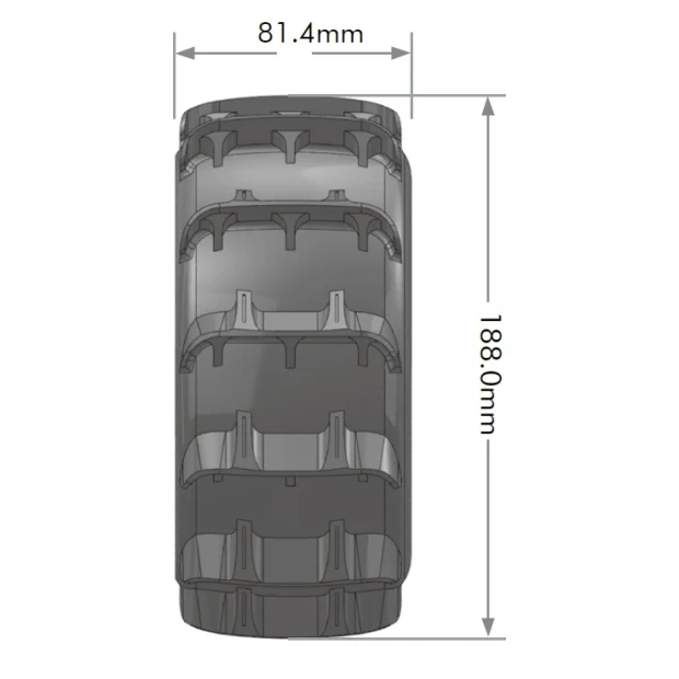 Louise RC 5th Scale 189mm Paddle 24mm Hex Wheels/Tyres [L-T3280B] - Image 3
