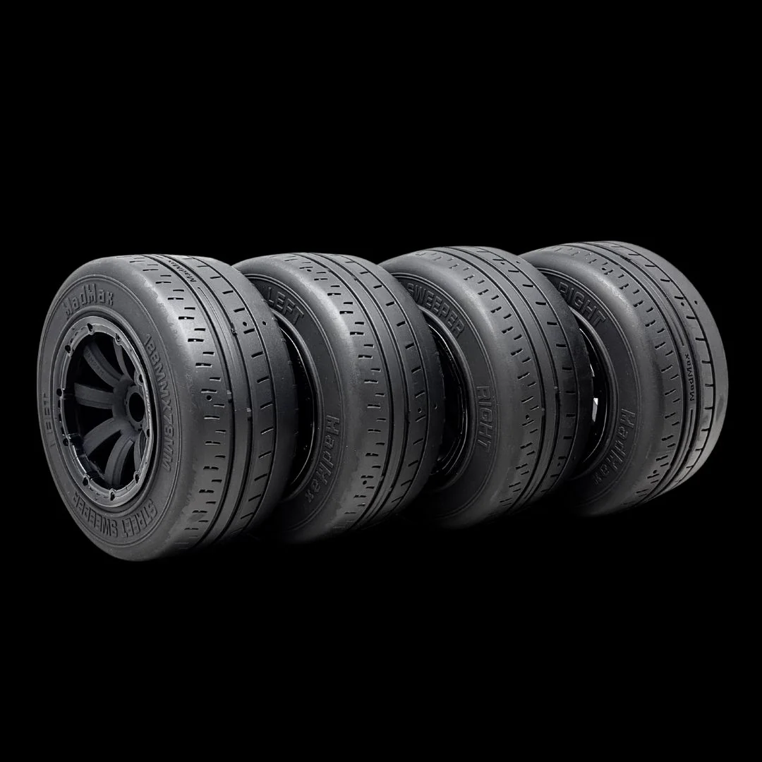 Mad Max 188x78mm Belted Wide Street Sweeper Tyre Wheel Set (4) - Image 3