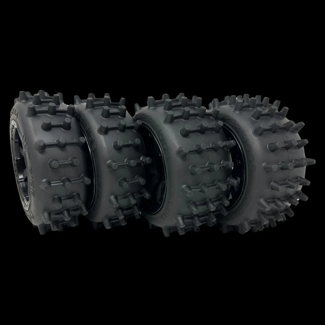 MadMax Super Hog V2 Baja Front/Rear 186mm Spike Wheel/Tyre Set (4) - Image 4