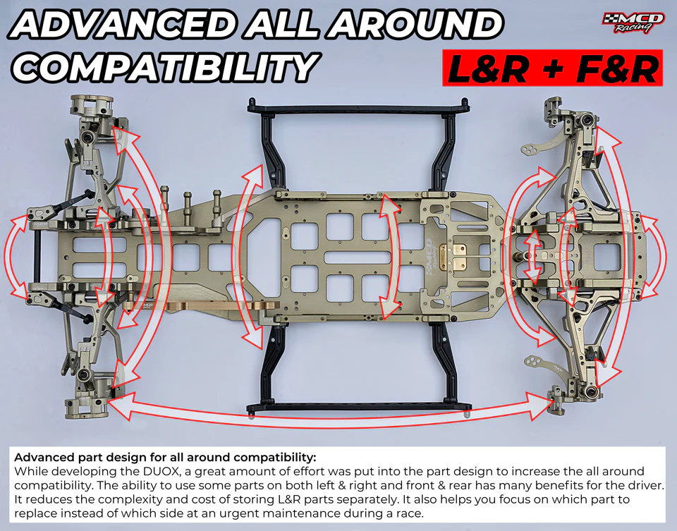 MCD DUOX 2WD Rolling Chassis with Hydraulic Differential & Airbox - Image 10