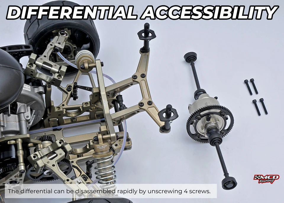 MCD DUOX 2WD Rolling Chassis with Hydraulic Differential & Airbox - Image 7