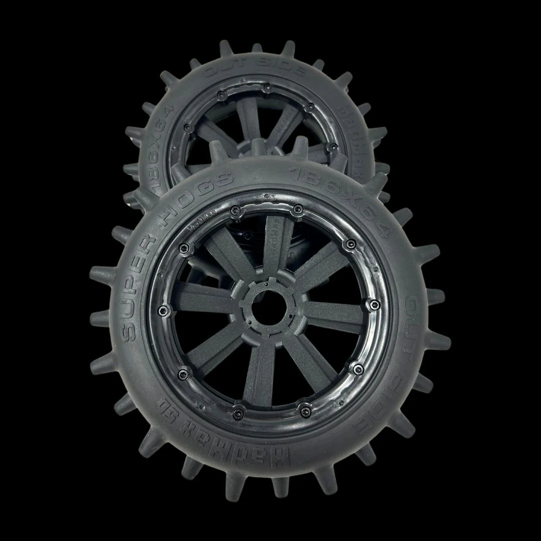 Pair of Mad Max Super Hog V2 Front 186mm Spike Wheel/Tyres (2) - Image 2