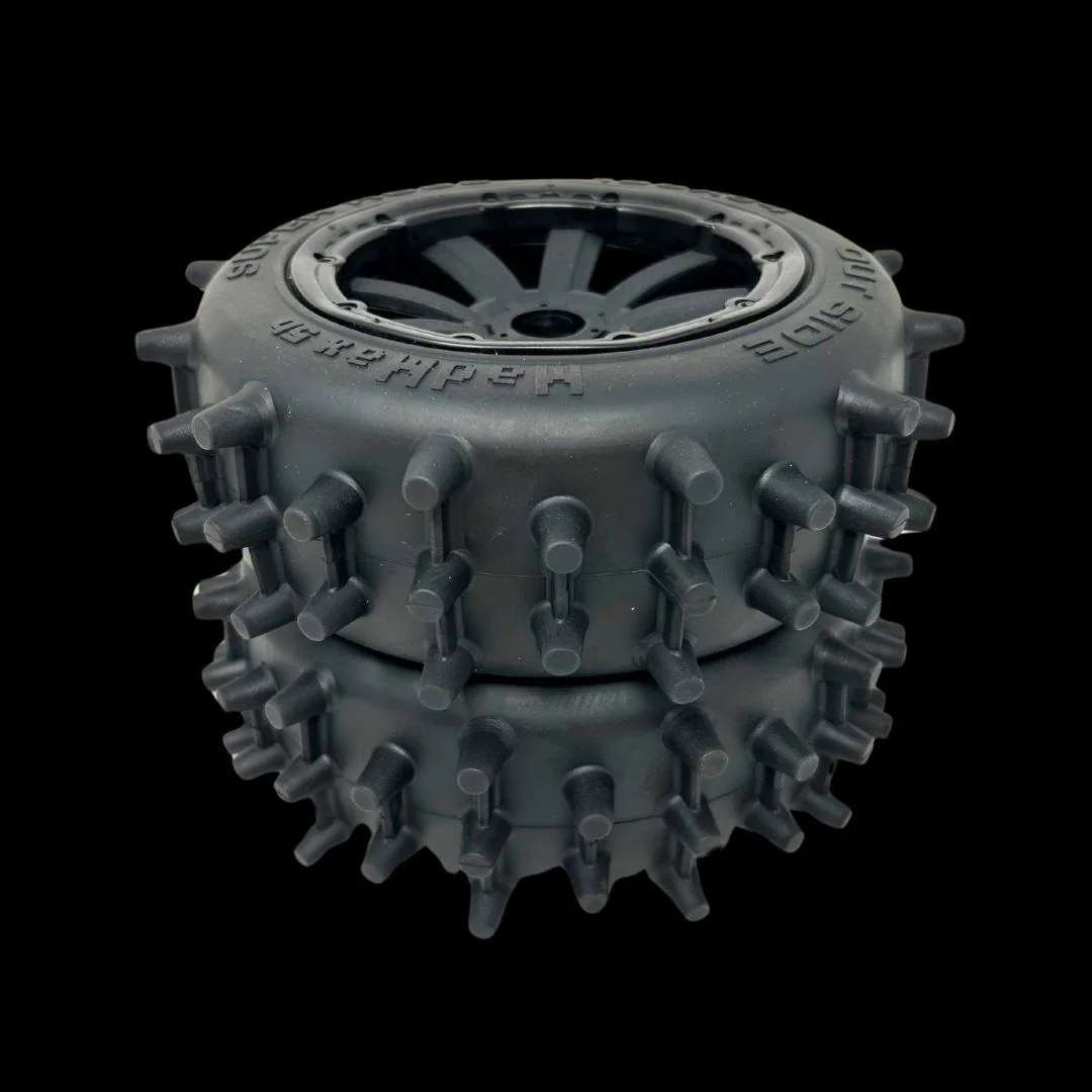 Pair of Mad Max Super Hog V2 Front 186mm Spike Wheel/Tyres (2) - Image 3