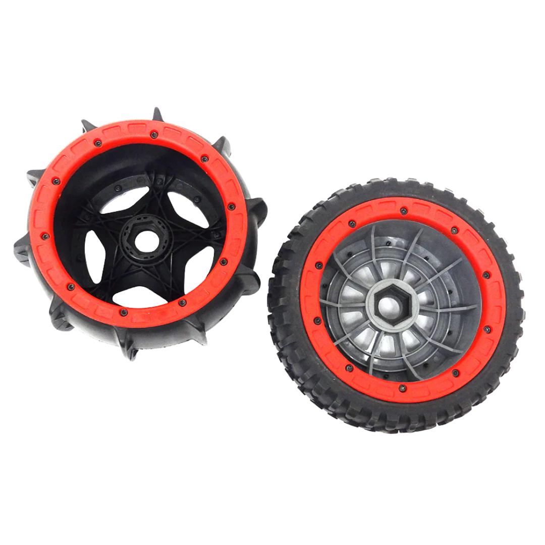 Primal Monster Truck Beadlocks - RED - Image 3