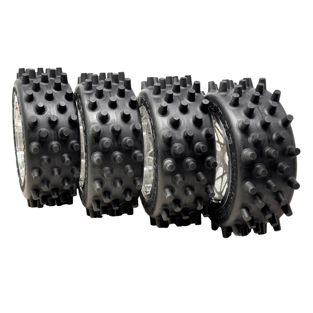Taylor 195mm Super Spike Tyres mounted on RRC Billet Wheels (4pcs) - Image 4